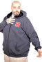 Mode XL Large Size Men's Hooded Sweatshirt with Kangaroo Pocket U25811 Fume - 4