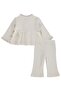 Luxury Textile Butterfly Embroidered 3-Piece Cardigan Set for 6-18 Months - Beige - 2