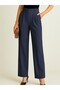 Pensli Dabl Crepe Fabric Trousers - Navy Blue - Navy - 2