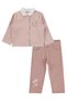 Civil Girls Pants Jacket Embroidered 3-Piece Set for 2-5 Years - Powder 5-6 Years - 2
