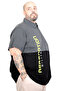 Mode XL Large Size Men's Parted Polo Collar T-Shirt 25318 Antra Melanj - 2