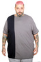 Mode XL Large Size Men's Parted Md08 T-Shirt U22134 Fume - 2