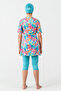 Peridot lycra short sleeve hijab swimsuit 3902 - 8