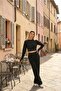 Women's Thessaloniki Fabric Raglan Sleeve Finger-Loop Crop Set - 7
