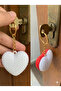 Red and White Heart Design Decorative Keychain – Valentine's Day Special - 2