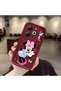 Infinix Smart 8/8 Pro Compatible Claret Red Silicone Shockproof Case with Lens Protection and Mickey Pattern - 2