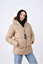 Women's Inflatable Coat Beige Oversized Fit - 4