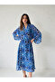 Valerie Chiffon Flared Lined Long Women's Skirt Blue - 3