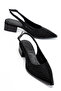 Women's Stylish Pointed Toe Heeled Shoes – Comfortable Thick Heel – Casual & Special Occasion Black - 2