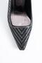 Yatlika open back woven stone embellished women's evening shoes - black satin - 3