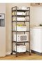 6-Tier Metal Kitchen Storage Rack with Wheels, Rolling Pantry Shelves Organizer - 2