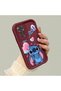 Redmi Note 11 Compatible Burgundy Silicone Shockproof Case with Lens Protection and Stitch Pattern - 4