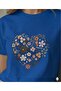 Heart and Tulips Printed Women's Crew Neck Tshirt - 3
