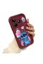 Realme Note 50 4g Compatible Claret Red Silicone Shockproof Case with Lens Protection and Stitch Pattern - 3