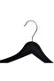 Wood Look Premium Quality 48-Piece Plastic Clothes Hangers - Black - 4