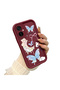 Tecno Camon 19 Neo Compatible Claret Red Silicone Shockproof Lens Protected Bow Pattern Case - 3