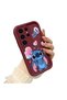 Samsung Galaxy S23 Ultra Compatible Burgundy Silicone Shockproof Case with Lens Protection and Stitch Pattern - 3