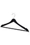 Wood Look Premium Quality 48-Piece Plastic Clothes Hangers - Black - 5