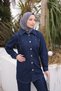 Dark Blue Stone Jacket and Trousers Denim Suit - 2