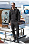 Black Men's Hooded Full Zip Sweatshirt Fleece Cardigan - 5