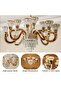 Casablanca LED Crystal Chandelier - Elegant Rose Gold & Clear Design, 12 LED Lights - 6