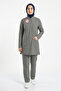 Technical Services Class Staff Uniform Lycra Hijab Scrubs Set Neutral Gray New Regulation - 2