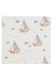 Sail Printed Mouth Cloth and Wipes - Ecru - 2