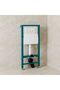 Royal Concealed Flush Fittings with Chrome Push Plate, Durable Sanitary Metal Frame Flush - 5