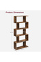 VASAGLE Zigzag Floating Wall Shelf Cube Design, Wooden Shelving for Books - Dark Hunton Oak - 3