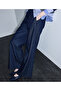 Kontrast bel wide leg pantolon - 6