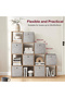 VASAGLE 10 Cube Wooden Storage Unit with Staircase Design Bookcase Natural Pacific Walnut - 4