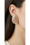 Women's Gold Color Oval Colorful Stone Big Model 316L Stainless Steel Earrings - 6