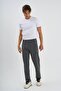 Anthracite Men's Sweatpants with Zipper and Three Pockets, Comfortable Fit, Classic Leg - 2