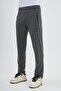Anthracite Men's Sweatpants with Zipper and Three Pockets, Comfortable Fit, Classic Leg
