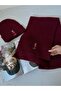 Duck Embroidered Knitwear Scarf & Beanie Set - 2