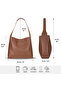 Genuine Leather Women's Shoulder Bag Offering All-Day Comfort and Timeless Elegance – Stella - Tan Color - 2