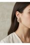 Women's Gold Color Oval Colorful Stone Big Model 316L Stainless Steel Earrings - 4