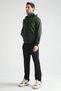 Khaki Premium High Collar Comfortable Fit Classic Leg Men's Tracksuit Set - 5