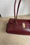 Women's Hand and Shoulder Bag Claret Red - 4