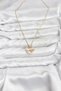 316L Steel Chain Gold Color Heart and Bow Model Zircon Stone Women's Necklace - 2