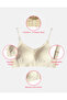 Women's Stitch-Free Bra Wave Base Corded Fabric Laser Cut Double Layer Ghost Bra Ecru - 622 - 6