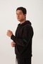 Men's Hooded Kangaroo Pocket Sweatshirt Black