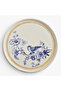Real Gold Gilded Blue Bird Ceramic Serving Plate 23 cm Single Person