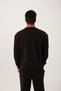 Men's Zipper Detailed Sweatshirt Black - 4