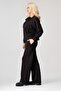 Women's Brown Modal Fabric Pants with Side Pockets and Elastic Waist - 6