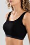 Women's Cotton Ribbed Half Tank Top Bustier 6330 Black - 5