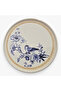 Real Gold Gilded Blue Bird Ceramic Serving Plate 23 cm Single Person - 3