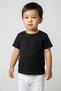 Black Unisex Cotton Basic Baby T-Shirt Short Sleeve Comfortable Fit 0-3 Years