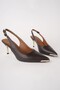 Starlyn Pointed Toe Stone Detailed Open Back Women's Heeled Shoes