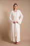 Ecru Maternity Dressing Gown & Nightgown Set - Cotton Breastfeeding Compatible Maternity Hospital Set - 2